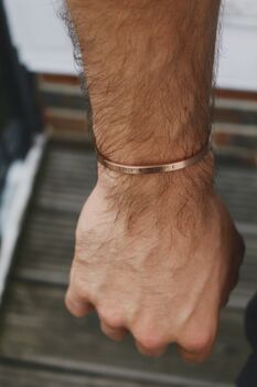 Rose Personalised Cuff Bracelet, 2 of 3