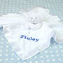 Personalised White Bear Comforter With Satin Back, thumbnail 1 of 7