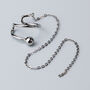 Sterling Silver Long Chain Dangle Ear Cuff, thumbnail 2 of 5