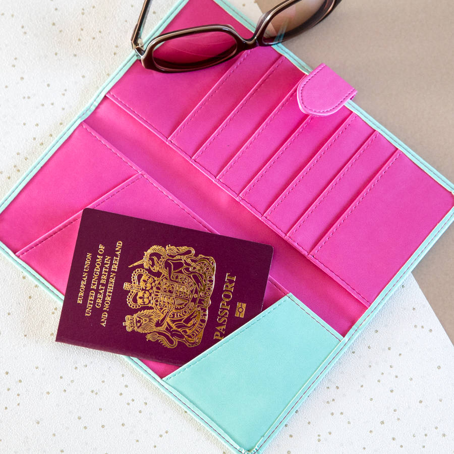 travel document wallet personalised