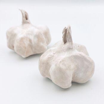 Home Decor Accessory Handmade Ceramic Garlic, 3 of 11