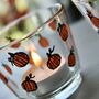 Ditsy Pumpkin Hand Painted Candle Holders, thumbnail 4 of 6