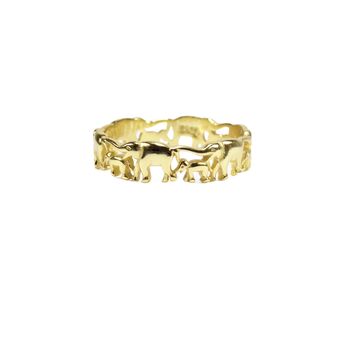 Elephant Rings , Rose Or Gold Vermeil 925 Silver, 7 of 10