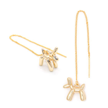 14 K Balloon Poodle Earrings, 4 of 4