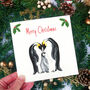 Personalised Penguin Family First Christmas Card, thumbnail 7 of 8