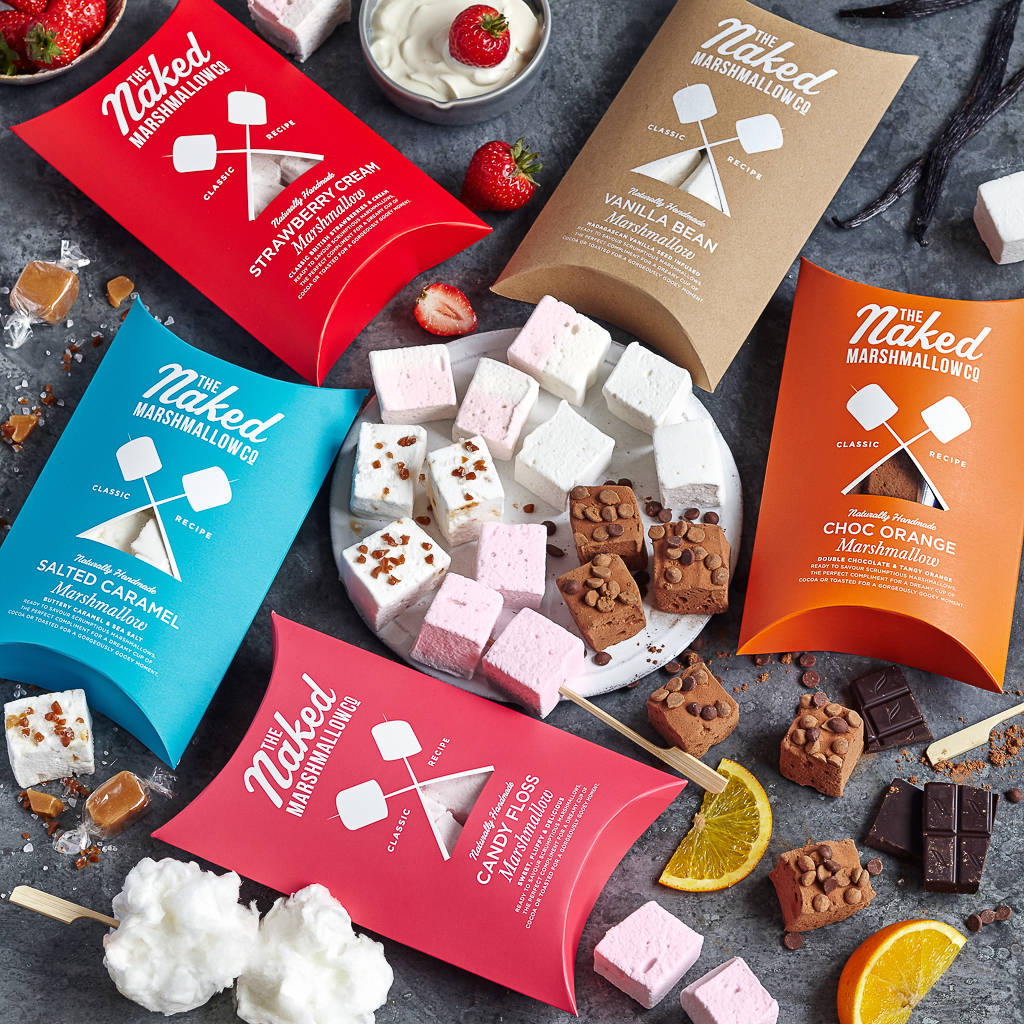 any five gourmet marshmallow flavours by the naked marshmallow co