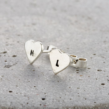 Personalised Mini Heart Stud Earrings, 7 of 12