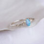 Dainty Silver Opal Ring, thumbnail 5 of 9