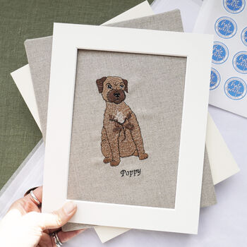 Embroidered Personalised Dog Artwork, 5 of 8