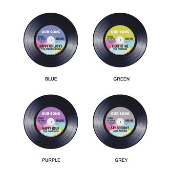 'Our Song' Personalised Vinyl Record Keyring, 4 of 7