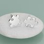 Sterling Silver Jigsaw Stud Earrings, thumbnail 4 of 6