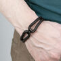 Personalised Men's Iconic Dual Leather Bracelet, thumbnail 7 of 12