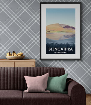 Blencathra The Lake District Peak Landscape Art Print, 3 of 4