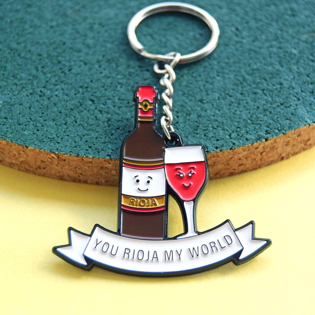 Funny Wine Keyring Gift For Partner, 1 of 3