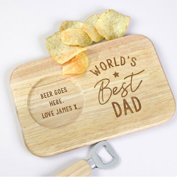Personalised World's Best Wooden Coaster Tray, 6 of 8