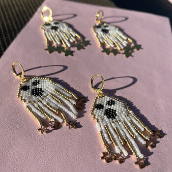 Handmade Halloween Ghost Earrings, 9 of 11