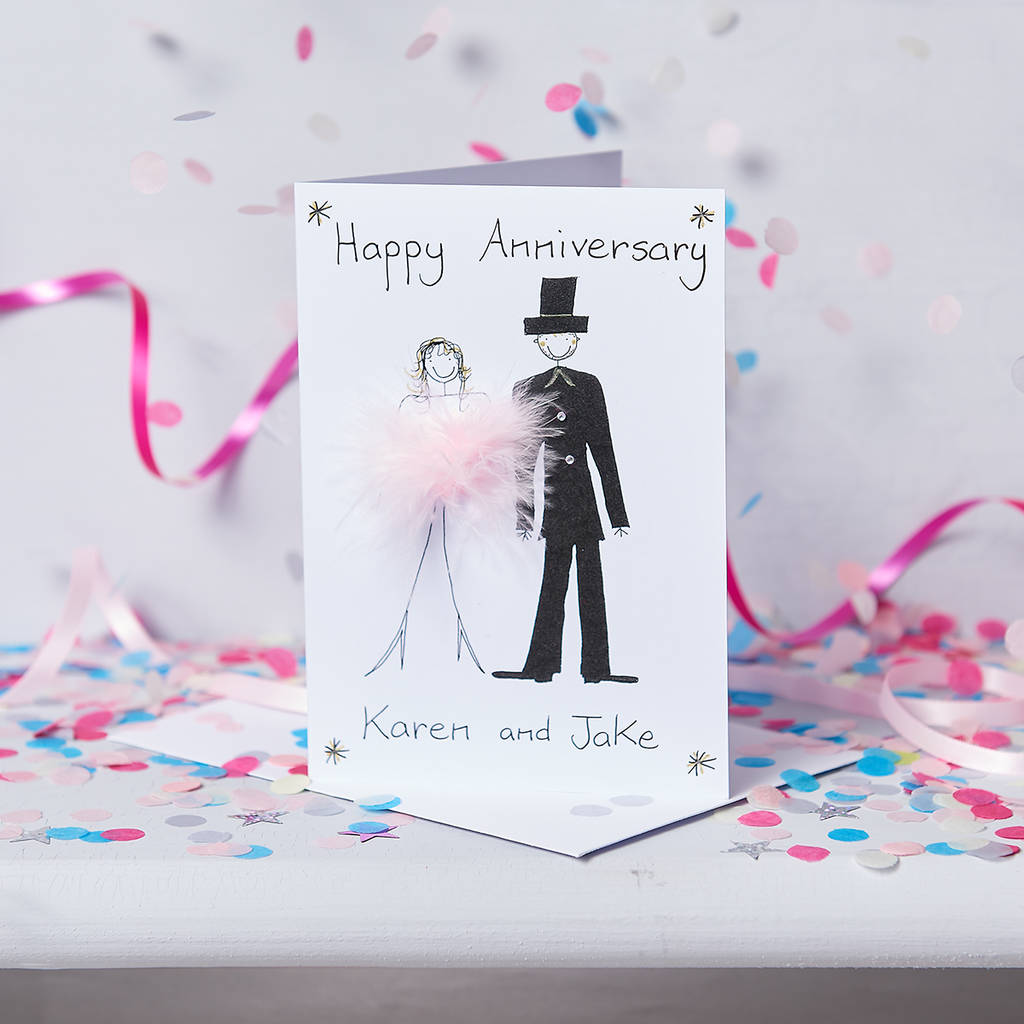 handmade personalised anniversary card by all things brighton beautiful