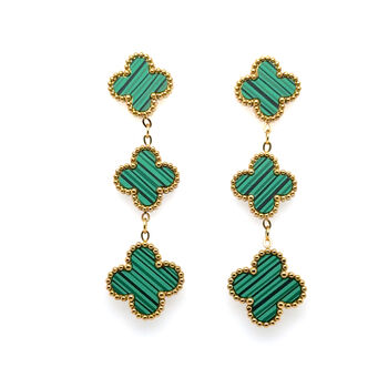 Three Clover Earrings In Rainbow Of Colours, 2 of 12
