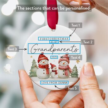 Personalised First Christmas Grandparents Ornament, 6 of 7