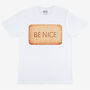 Be Nice Men’s Biscuit Graphic T Shirt, thumbnail 3 of 3