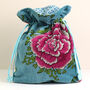 Floral Velvet Drawstring Cosmetics / Wash Bag, thumbnail 1 of 2