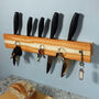 Magnetic Knife Rack In Yew With Additional Slots, thumbnail 4 of 5