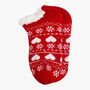 Women's Short Slipper Socks Grip Sole Red Fair Isle, thumbnail 3 of 3