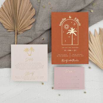 Boho Palm Wedding Invitation Suite, 6 of 12