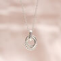 Personalised Silver Triple Small Circle Necklace, thumbnail 3 of 6