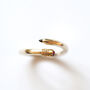 Pencil Ring Sterling Silver, Gold And Ruby, thumbnail 1 of 8