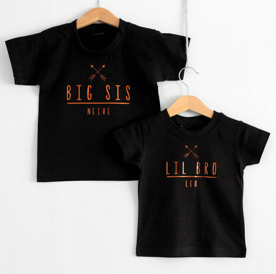 Black Arrow Bro And Sis T Shirt Set, 1 of 4