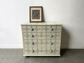 19th Century Hand Painted Chest Of Drawers, 7 of 10