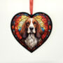 Basset Hound Stained Glass Effect Heart Suncatcher, thumbnail 6 of 6