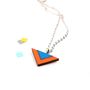 Wooden Triangle Geometric Necklace, thumbnail 4 of 7
