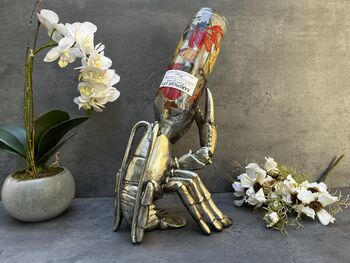 Drunken Silver Lobster Wine Bottle Holder Freestanding, 3 of 12