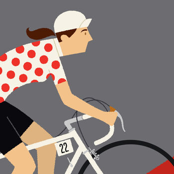 Personalised Cycling Print, Queen Of The Mountains, 6 of 8