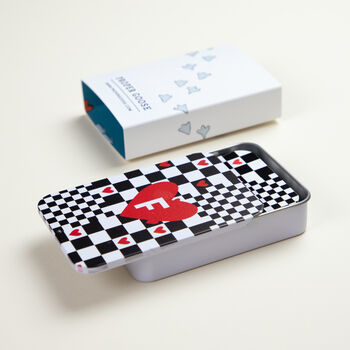 Personalised Heart Checker Playing Cards In A Tin, 2 of 7