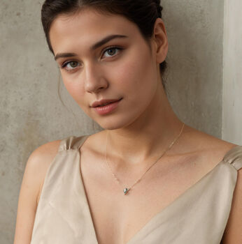 Art Deco Moss Agate Kite Necklace, 3 of 9