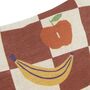 Vibes Rectangular Cushion Maroon Checks Fruit, thumbnail 3 of 3