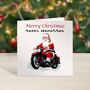 Bsl Christmas Card Father Christmas The Biker, thumbnail 1 of 2