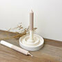 Two Tone Ombre Beige And White Dinner Candle, thumbnail 3 of 5