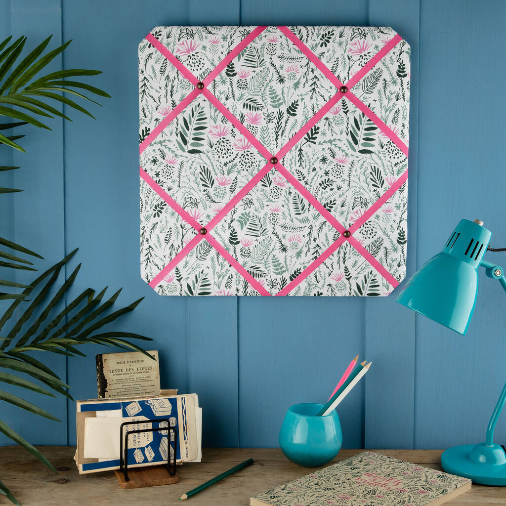 Floral Fabric Notice Board, 1 of 4