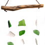 Recycled Glass Driftwood Mobile Green And White, thumbnail 2 of 2