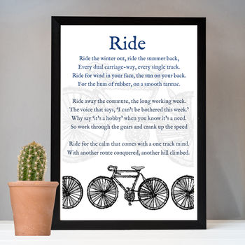 Bike Print Cycling Gift, 5 of 9