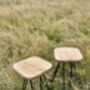 Solid Elm Wood Stool, thumbnail 3 of 3