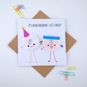 Happy Birthday Let's Party Greeting Card, 2 of 2
