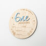 Personalised Baby Name And Stats Announcement Plaque, thumbnail 2 of 12
