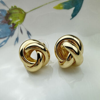 Gold Plated Stud Earrings, 2 of 5