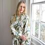 Pineapple And Bluebird Cotton Dressing Gown, thumbnail 5 of 8