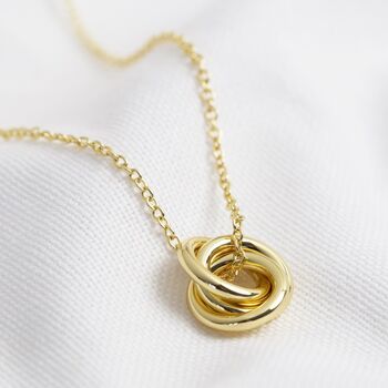 Triple Linked Ring Pendant Necklace, 3 of 8